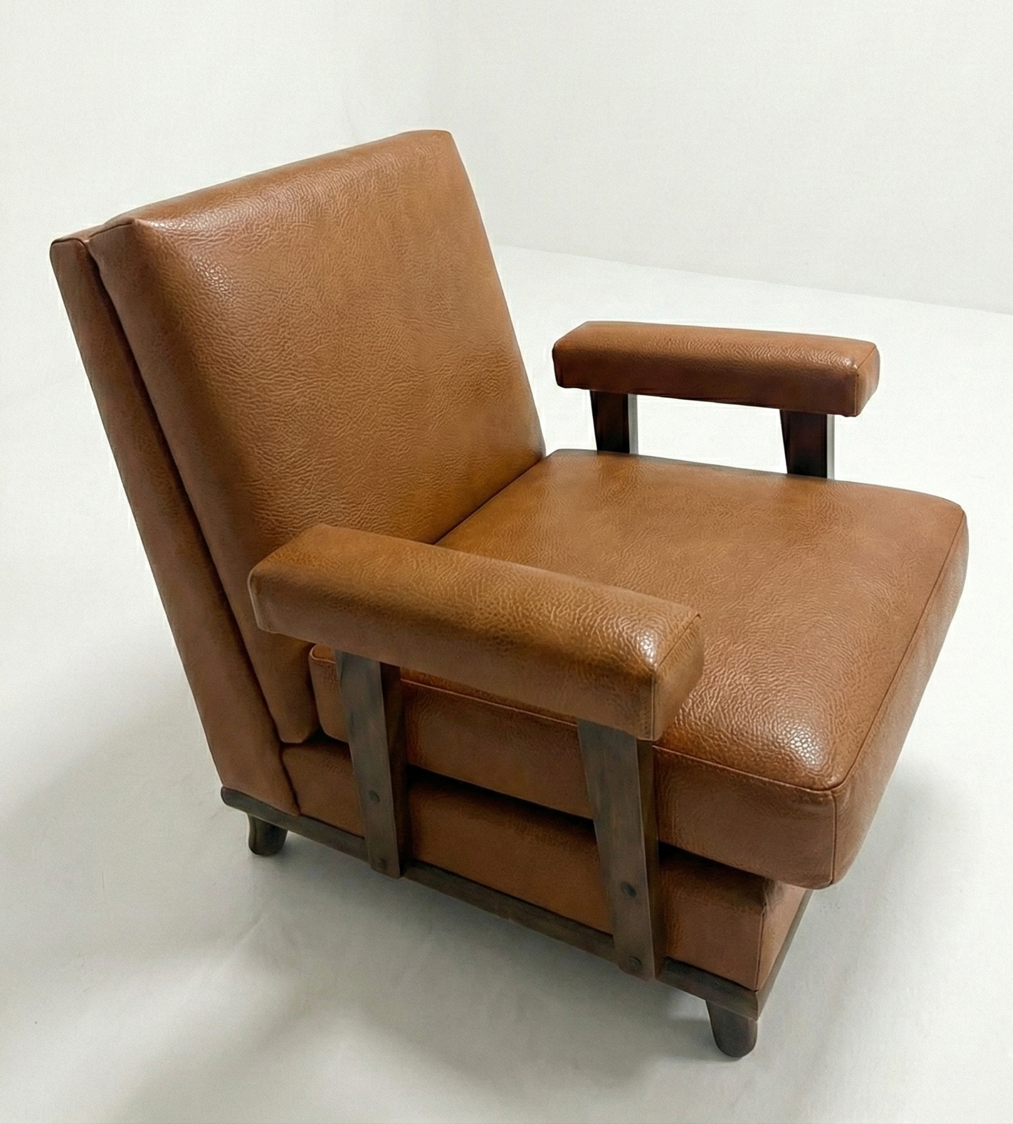 Art Deco Mid-Century Transitional 1940s Club Chair Walnut CUSTOM Upholstery 3-4 weeks lead time