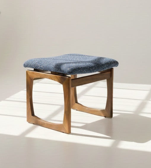 G Plan Teak Frame Quadrille Vanity Stool Custom Upholstery Order