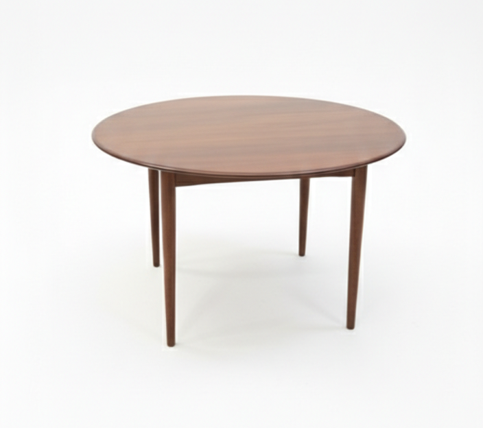 Mid Century Parker 1970s teak blackwood round nordic extension circle table Custom Finish 2-3 week lead time