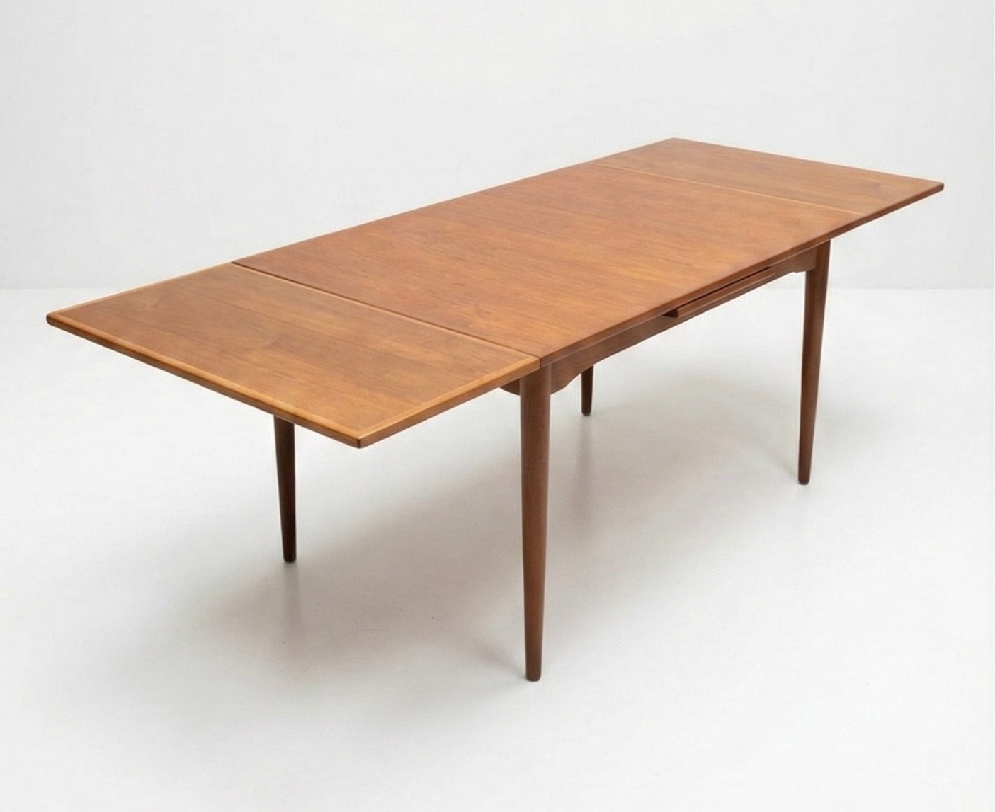 Mid Century Parker Nordic extending table teak rectangle cigar legs 1960s