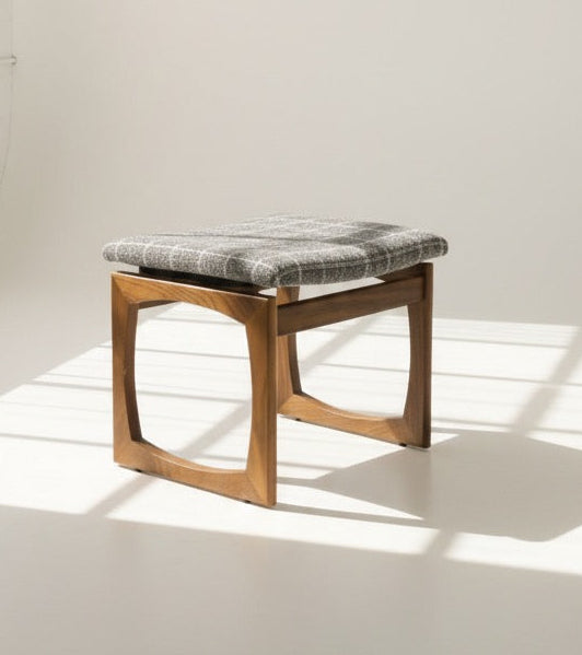 G Plan Teak Frame Quadrille Vanity Stool Custom Upholstery Order