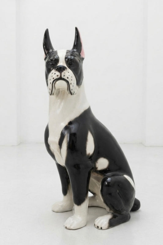 Mid-Century Ceramic Dog Statue