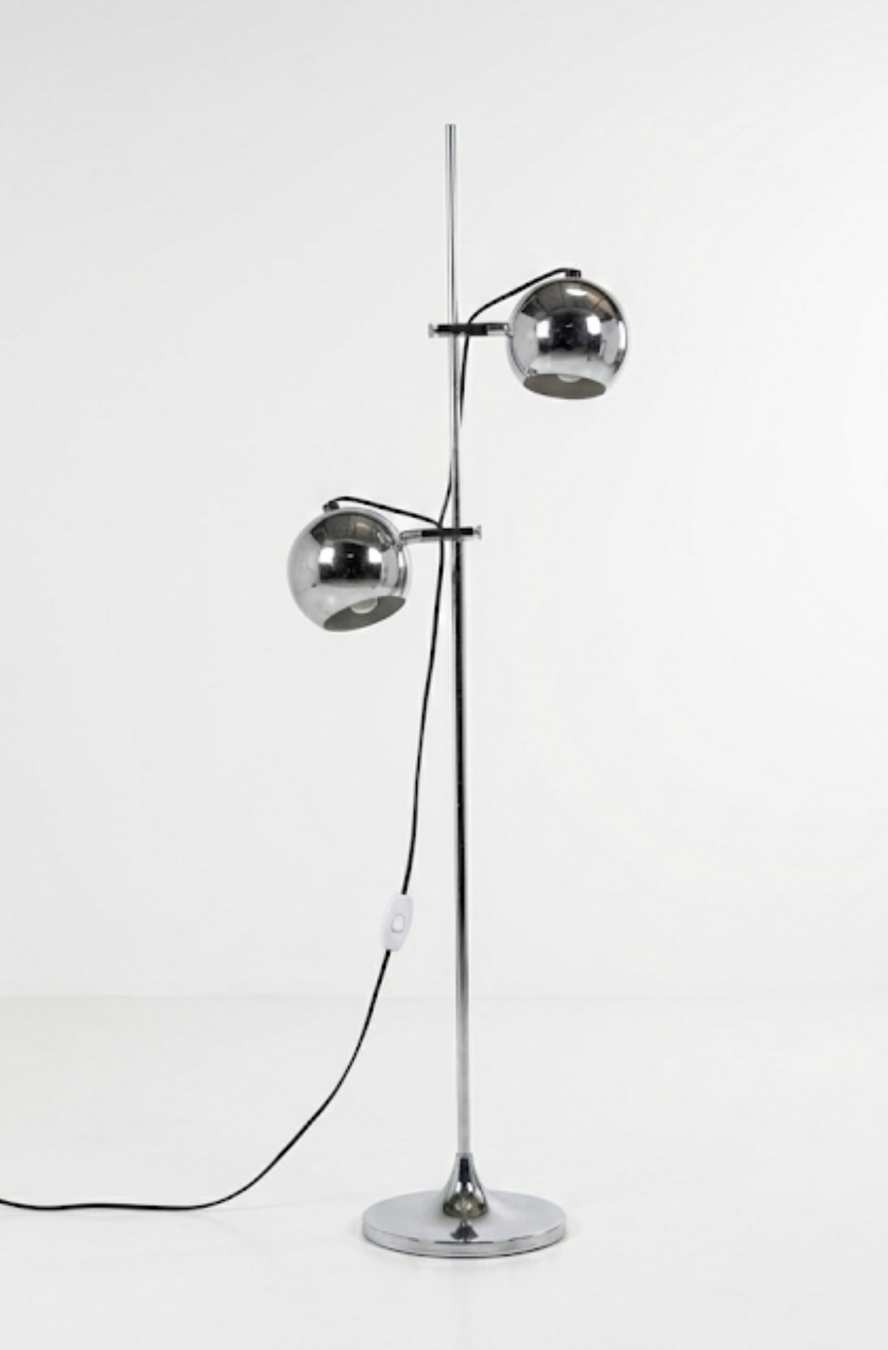 Mid Century Eye Ball Chrome twin head lamp Oslo