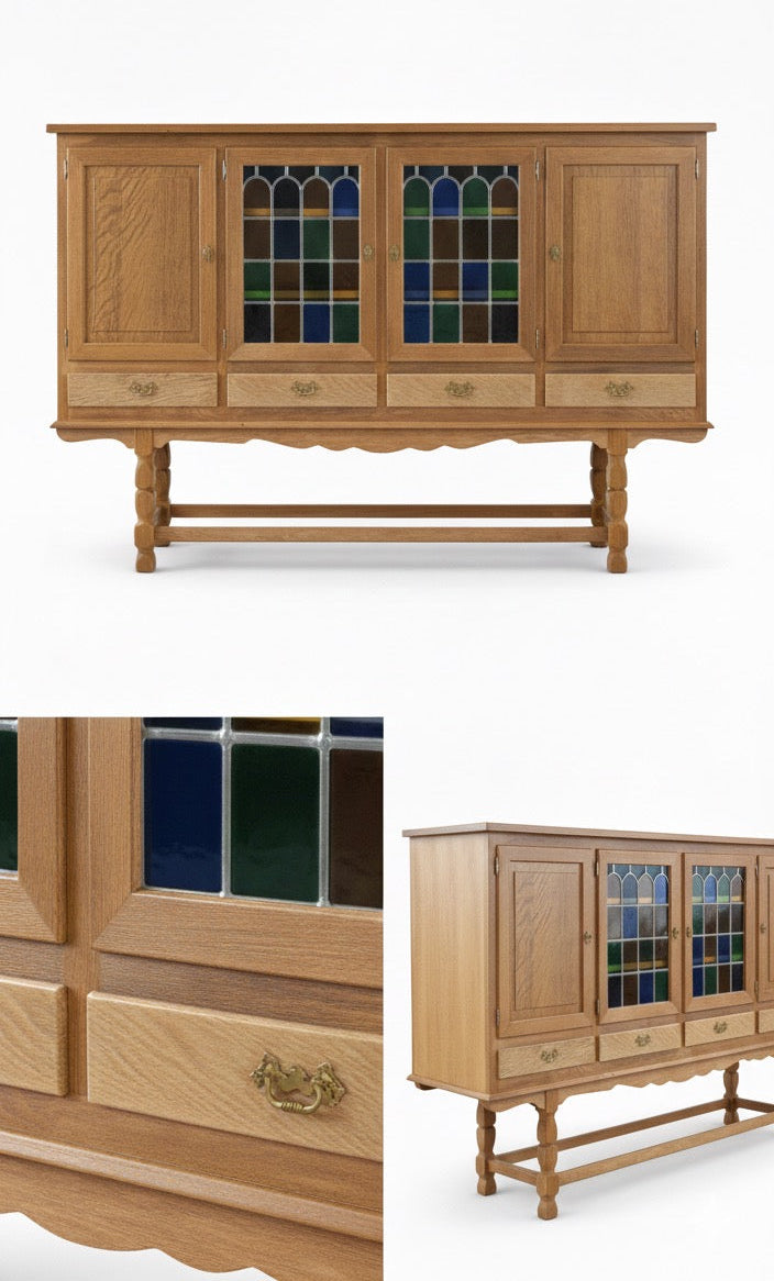 Mid Century Danish Oak High board by Henning Kjaernulf