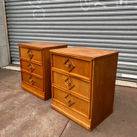 Macrob Mid Century Bedside Side Tables