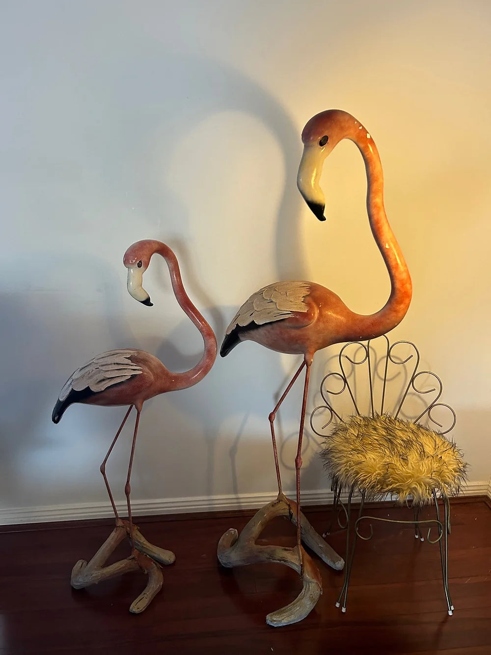 Vintage Flamingo Pair